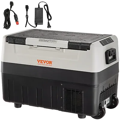 VEVOR 35L/37QT Portable Car Refrigerator Freezer Compressor Cooler Dual Zone 12V • $215.99