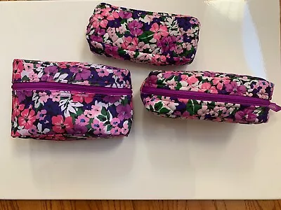 Vera Bradley Toiletry Travel Bag Set Of Three - Set Nests Inside Each Other • $21.50