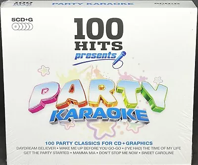 100 Hits - Party Karaoke 5x Cd+g Album (2009) New / Sealed • £7.99