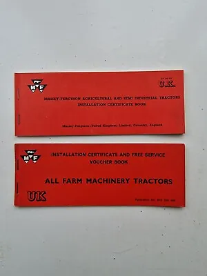 Massey Ferguson 135 Tractor Installation Certificate & Free Service Books • £9.99