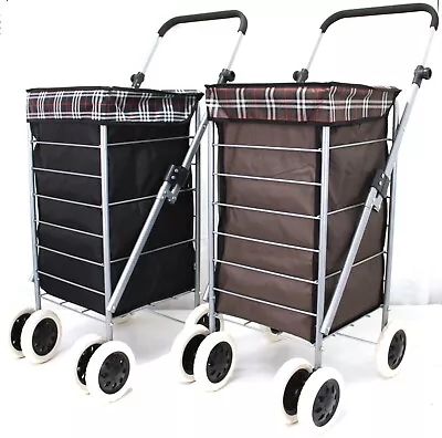 NEW 6 Wheel Folding Shopping Trolley Mobility Trolley Bag Cart Market Laundry • £39.99