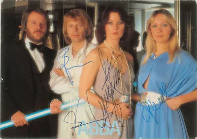 ABBA Signed Photograph - Swedish Pop Stars (Eurovision Winners 1974) - Preprint • £6.99