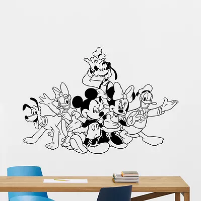 Mickey Minnie Mouse Donald Goofy Pluto Wall Decal Vinyl Sticker Art Mural 111crt • $29.97