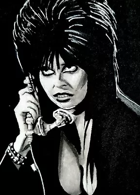 Original Elvira Aceo Miniature Art Sketch Card Drawing  • £4.99