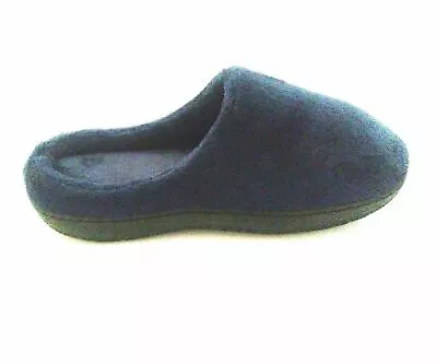 Mens Memory Foam Slippers Slide Scuffs Navy Blue Size Small Shoe 6.5 - 7.5 • $13.34