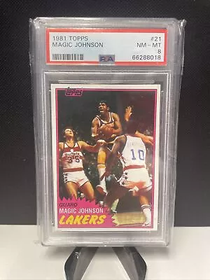 Magic Johnson 1981 Topps #21 PSA 8 • $85