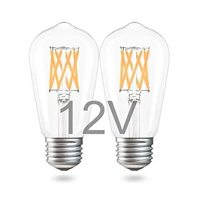 12V LED Light Bulb 80 Watt Equivalent E26 8W 800Lm 24V DC Low Voltage Edison • $23.49