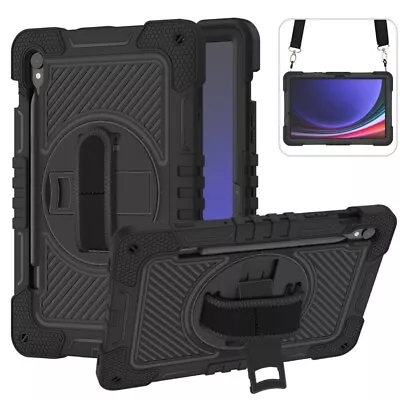 For Samsung Galaxy Tab S9 FE / S9 FE+ Tablet Shockproof Strap Stand Case Cover • $27.99