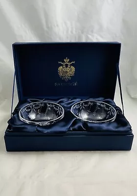 Authentic Faberge Pair Etched Crystal Bowls In Original Fitted Box • $500