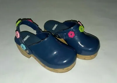 Gymboree 2012 Smart And Sweet Navy Blue Flower Strap Clog Shoes Girls Sz 9 VEUC  • $16.99
