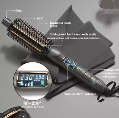 Thermal Hot Brush 32mm Ionic Curling Heated Iron  Straightener Curler Volumizing • £23.98