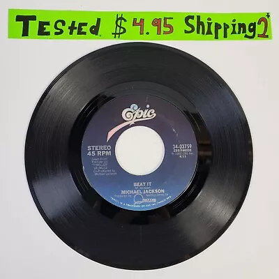 Michael Jackson  Beat It   Get On The Floor  45 Tested Vg+ Epic 1982 • $11.81