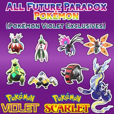 $14.99 • Buy Pokemon Scarlet And Violet ✨Shiny 6IV Paradox Pokemon (ALL Violet EXCLUSIVES)✨
