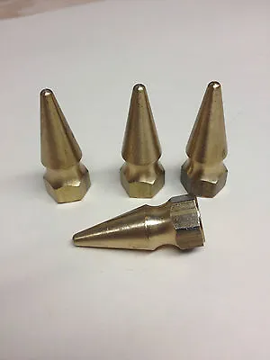 4 YAMAHA XS650 BRASS SPIKE EXHAUST NUTS Pipes Cafe Xs 650 Chopper Bobber 10mm • $24.55