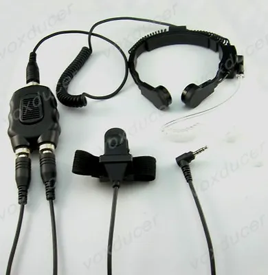 Throat Mic Aviation Style For Motorola & Cobra Radios Vibration Micro Headset • £48