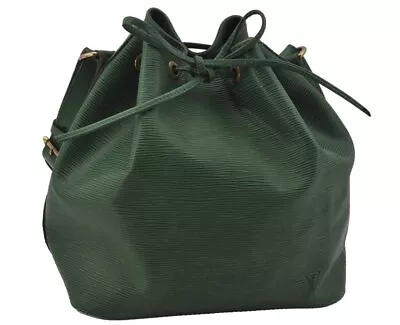 Authentic Louis Vuitton Epi Petit Noe Shoulder Drawstring Bag M44104 Green 9798I • $108.50