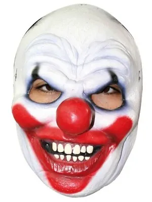 £6.95 • Buy Clown Face Mask Halloween Creepy Rubber Scary Horror Cosplay Fancy Dress Evil