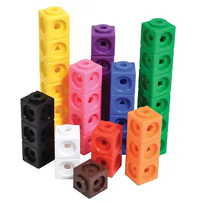 Edx Education 75166 Math Cubes - Set Of 100 -Fidget Linking Cubes For Early - • £11.12