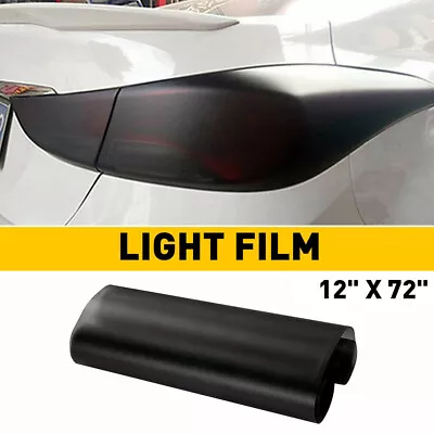 12 X 72  Light Black Matte Tint Film Lens Vinyl Wrap Fit For Headlight+Taillight • $9.99