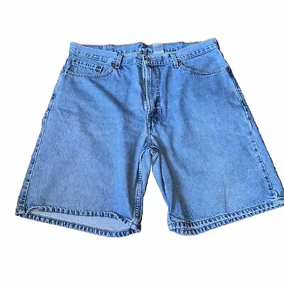 Levi 550 Jean Shorts Mens 40 Blue Denim Casual Outdoor Flatfront • $13.55