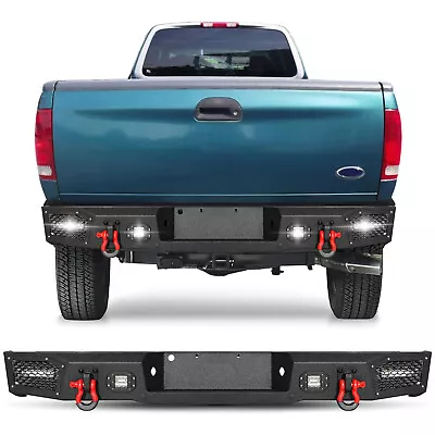 Steel Rear Bumper With LED Lights & D-Rings For 1997-2003 Ford F150 F-150 Pickup • $539.99