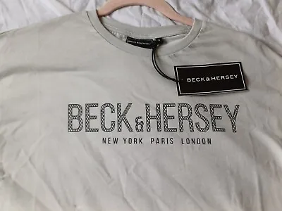 Beck & Hersey Light Grey Cotton T Shirt-Mens Medium-New With Tags • £7.99