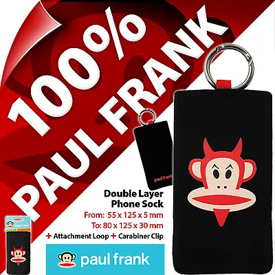 Paul Frank Phone Sock Case Cover Semi Universal Bag Mobile Smart Digital Cameras • £3.47