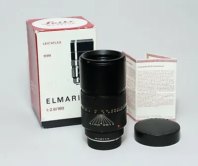 Leica Elmarit-R Leica 180mm F/2.8 Leicaflex Lens Original Box Leica 11919 • $299.99