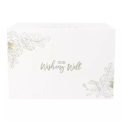 Wedding Wishing Well Box Wishes Cards Money Gift Collection Wooden Box • $84.95