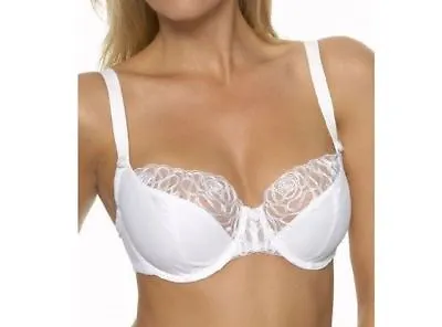 Panache Superbra Harmony White Under Wired Balconette Bra 4031 Size 28 Jj Rp£30 • £14.99