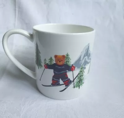 M&S Marks & Spencer Home Collectable Spencer Bear Mug - Christmas Skiing 2507 • £8