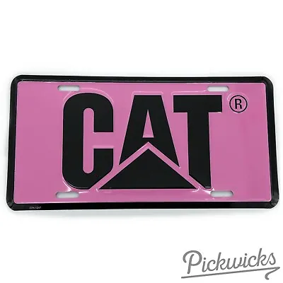 NEW - PINK Caterpillar CAT Logo Heavy Equipment 3D Embossed Metal License Plate  • $11.95