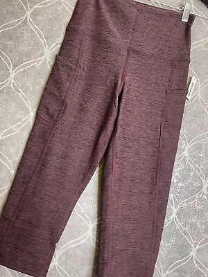 Women’s Leggings 3/4 Size S Red Burgundy Aurique • £6.30