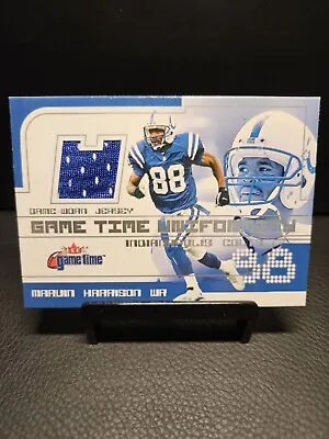 2001 Fleer Marvin Harrison Game Used Jersey Game Time Uniformity Colts Game Worn • $3.74
