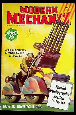 Modern Mechanix Magazine April 1938 US War Machines Great Ads Electro Plating  • $8.95