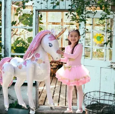  Pink Unicorn Balloon  Mylar Balloons Birthday Decorations For GirlsParty  • £11.99