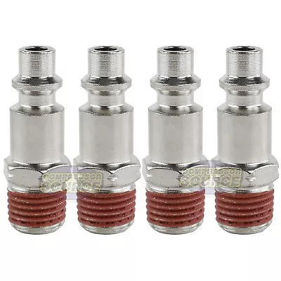 Industrial 4 Pack 1/4  Male NPT Air Compressor Hose Quick Coupler Plug Fitting • $7.49