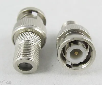 5x BNC Male Plug To F Type Female Jack Straight TV RF Coaxial Adapter Connector • $3.49