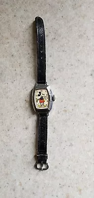 Vintage 1930's Ingersoll  Mickey Mouse Watch Not Working/No Crystal  • $41