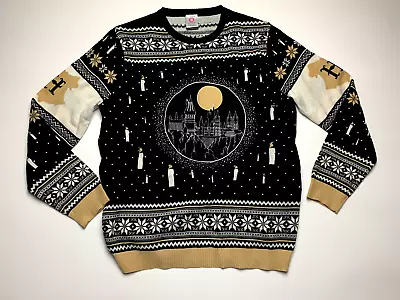 $45 • Buy Harry Potter Men's Hogwarts Christmas Ugly Holiday Knit Sweater Lights Up Size L