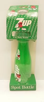 Munchkin 7up  Spot  Soda Themed Baby Bottle 6oz. 8  Tall Vintage 1990's 7-Up • $16.99