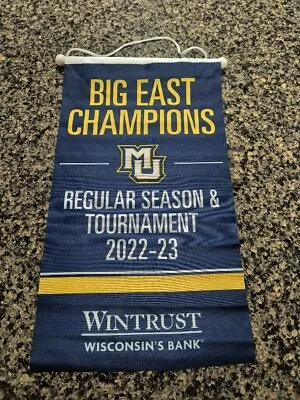 Marquette Warriors Golden Eagles 2022-23 BIG EAST CHAMPIONSHIP BANNER  • $24.99