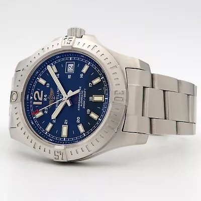 Breitling Colt Automatic Blue Dial 41MM Stainless Steel Date 200M W/Box A17313 • $2495