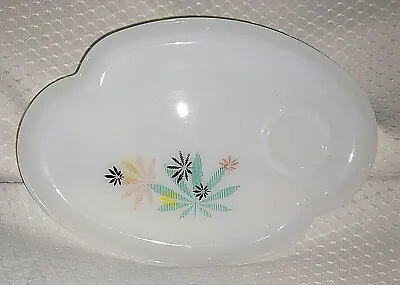 Anchor Hocking Fire King Milk Glass Platter Plate Floral MCM 4 Available • $9.99