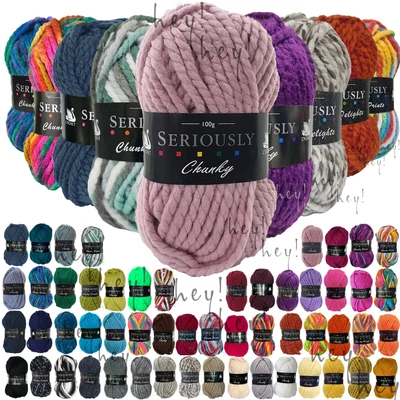 £5.99 • Buy Cygnet SERIOUSLY CHUNKY (Super) Knitting Crochet Yarn Acrylic Wool 100g Ball