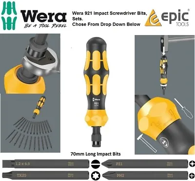 £5.15 • Buy Wera 921 Kraftform Plus Interchangeable Impact Hammer Screwdriver & Bits - Sets