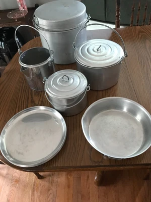 $35 • Buy Vtg Mirro Camping Pan Set