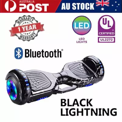 8  60cm Electric Hoverboard LED Self Balancing Scooter Craft Skateboard AU • $166.99