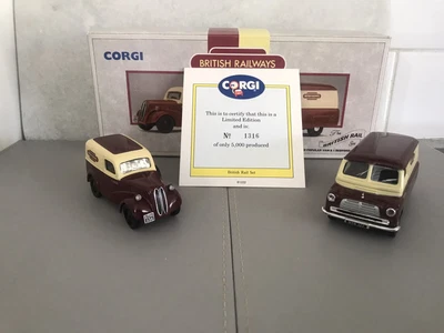 £10 • Buy Corgi Classic Commercials 1:43 - 97749 - BR Ford Poplar Van And Bedford CA Van