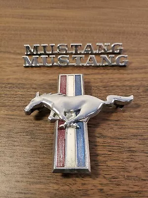 Orig 1965 Ford Mustang Left Fender Badge Emblem Running Horse With 2  Mustang 's • $14.99